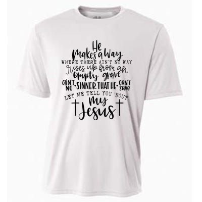 Let Me Tell You Bout My Jesus vintage Bible Christian Lovers Cooling Performance Crew T-Shirt