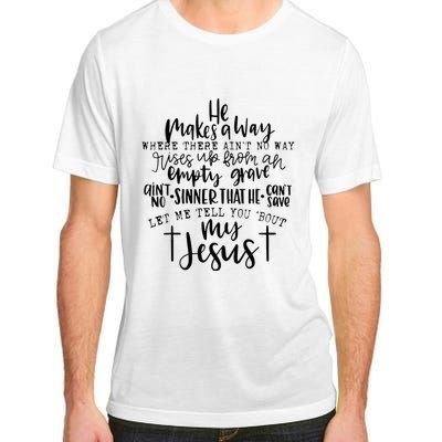 Let Me Tell You Bout My Jesus vintage Bible Christian Lovers Adult ChromaSoft Performance T-Shirt