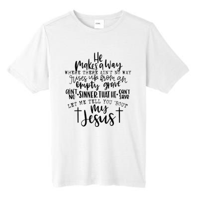 Let Me Tell You Bout My Jesus vintage Bible Christian Lovers Tall Fusion ChromaSoft Performance T-Shirt