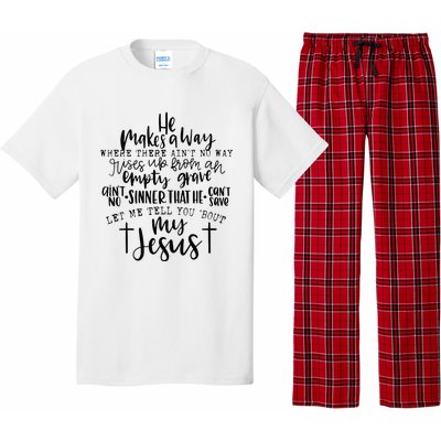 Let Me Tell You Bout My Jesus vintage Bible Christian Lovers Pajama Set