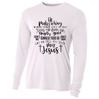 Let Me Tell You Bout My Jesus vintage Bible Christian Lovers Cooling Performance Long Sleeve Crew