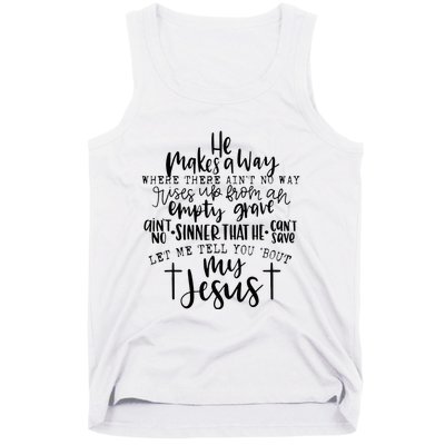 Let Me Tell You Bout My Jesus vintage Bible Christian Lovers Tank Top