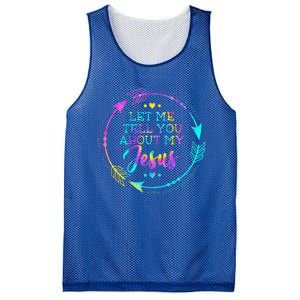 Let Me Tell You About My Jesus Christian Believer Bible God Mesh Reversible Basketball Jersey Tank