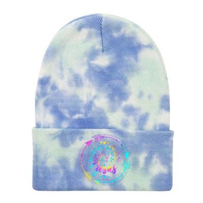 Let Me Tell You About My Jesus Christian Believer Bible God Tie Dye 12in Knit Beanie