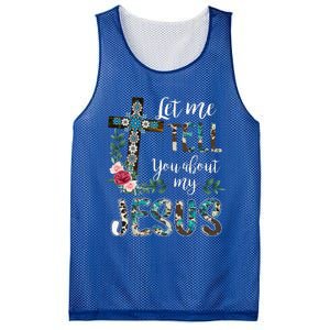 Let Me Tell You About My Jesus Christian Bible God Christian Mesh Reversible Basketball Jersey Tank