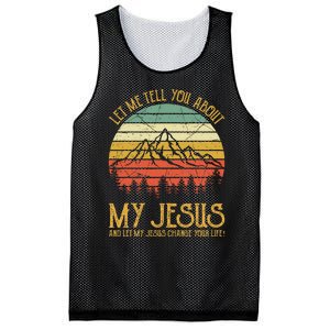 Let Me Tell You About My Jesus Christian  Mesh Reversible Basketball Jersey Tank