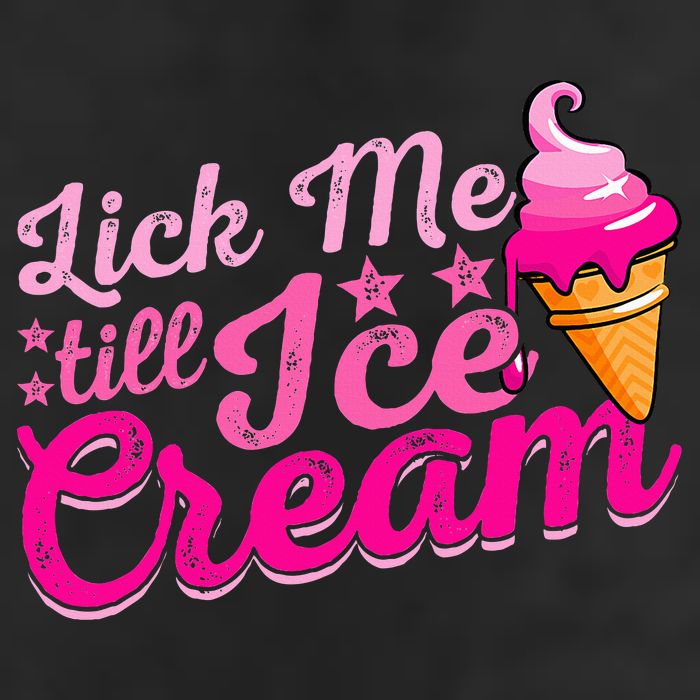 Lick Me Till Ice Cream Funny Ice Cream Love 7 Panel Mesh Trucker Snapback Hat