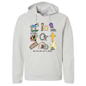 Let Me Tell You A Story Jesus Religious Christian Easter Performance Fleece Hoodie