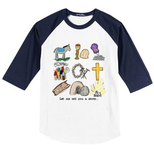 Let Me Tell You A Story Jesus Religious Christian Easter Baseball Sleeve Shirt