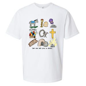 Let Me Tell You A Story Jesus Religious Christian Easter Sueded Cloud Jersey T-Shirt