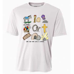 Let Me Tell You A Story Jesus Religious Christian Easter Cooling Performance Crew T-Shirt