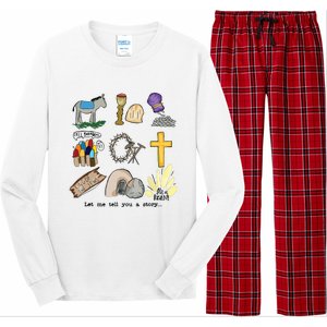 Let Me Tell You A Story Jesus Religious Christian Easter Long Sleeve Pajama Set