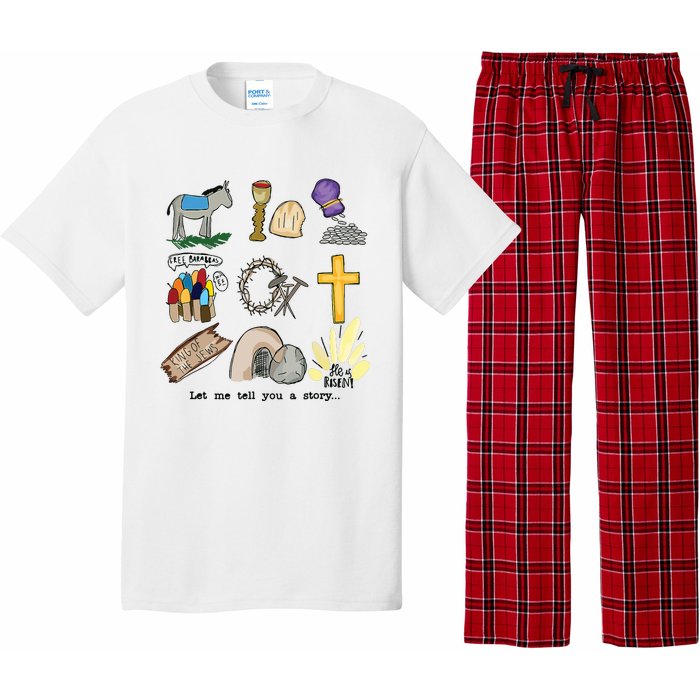 Let Me Tell You A Story Jesus Religious Christian Easter Pajama Set