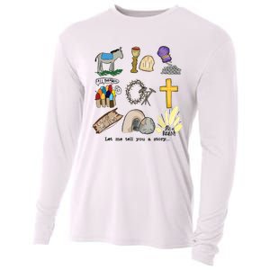 Let Me Tell You A Story Jesus Religious Christian Easter Cooling Performance Long Sleeve Crew