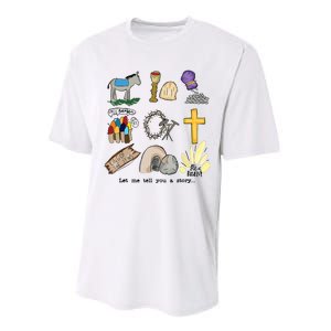 Let Me Tell You A Story Jesus Religious Christian Easter Performance Sprint T-Shirt