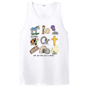 Let Me Tell You A Story Jesus Religious Christian Easter PosiCharge Competitor Tank