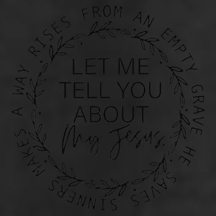 Let Me Tell You About My Jesus Religious Christian 7 Panel Mesh Trucker Snapback Hat