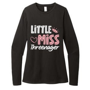 Little Miss Threenager Womens CVC Long Sleeve Shirt