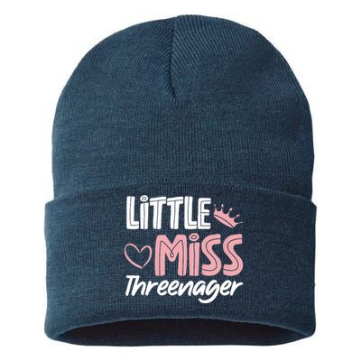 Little Miss Threenager Sustainable Knit Beanie