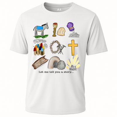 Let Me Tell You A Story He Is Risen Jesus Easter Christian  Performance Shirt