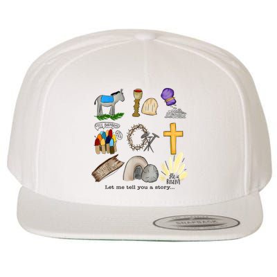 Let Me Tell You A Story He Is Risen Jesus Easter Christian  Wool Snapback Cap