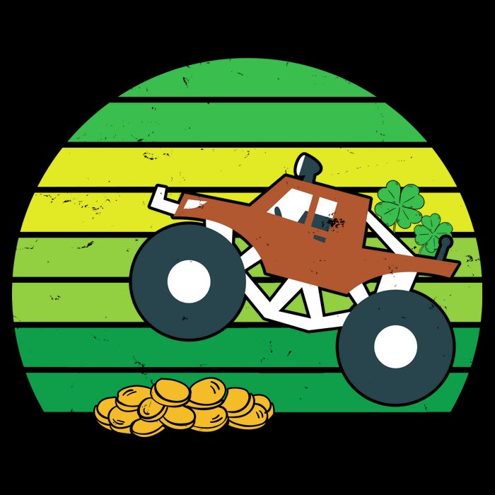 Lucky Monster Truck St Patrick's Day Backpack