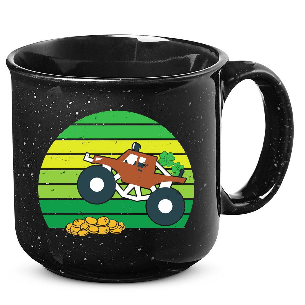 Lucky Monster Truck St Patrick's Day 15oz Campfire Ceramic Mug