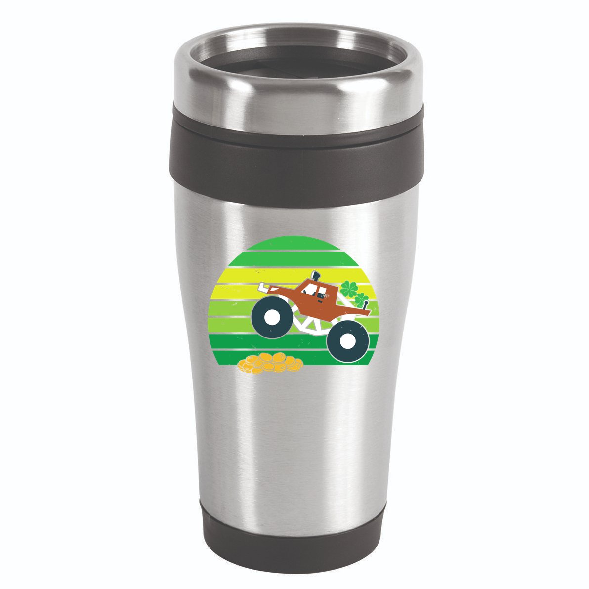 Lucky Monster Truck St Patrick's Day 16oz Travel Tumbler