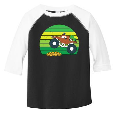 Lucky Monster Truck St Patrick's Day Toddler Fine Jersey T-Shirt