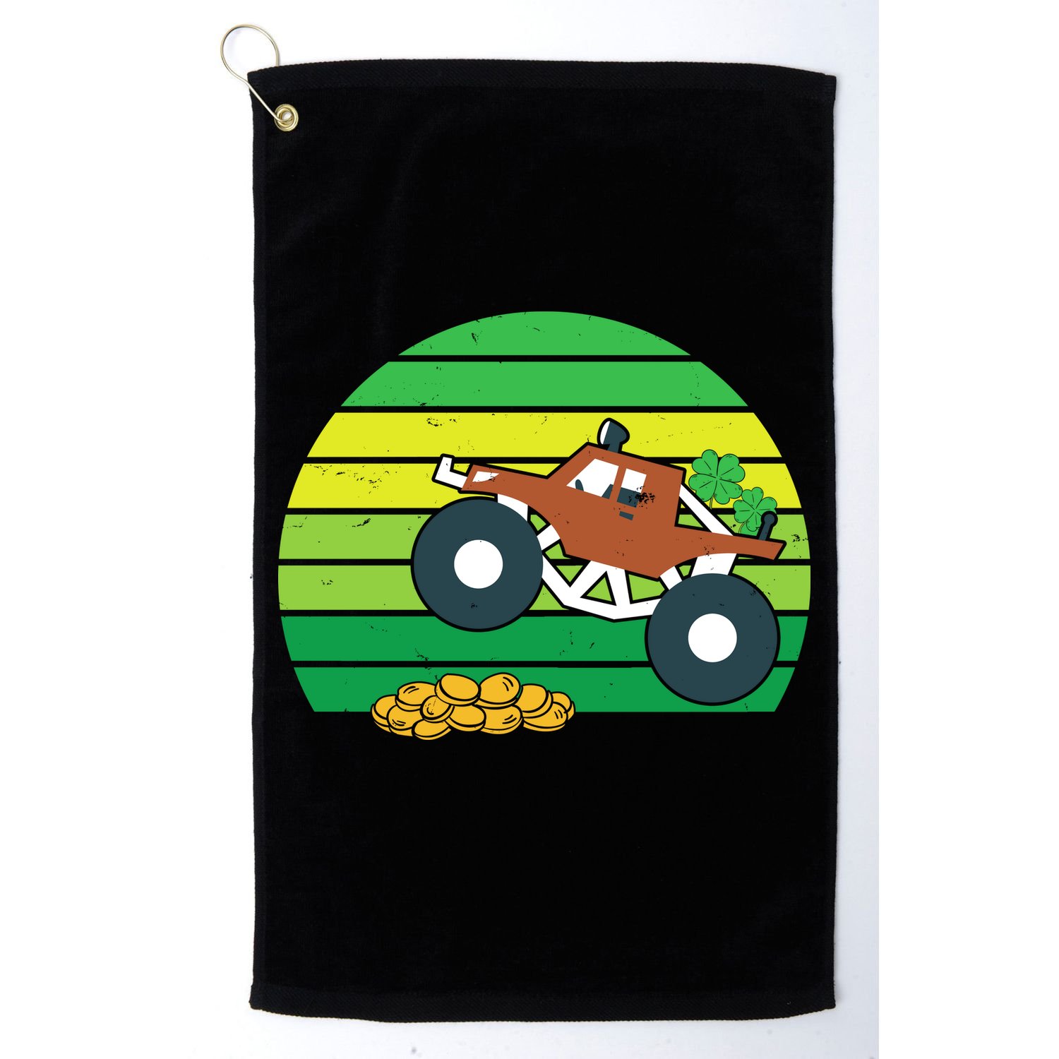 Lucky Monster Truck St Patrick's Day Golf Towel