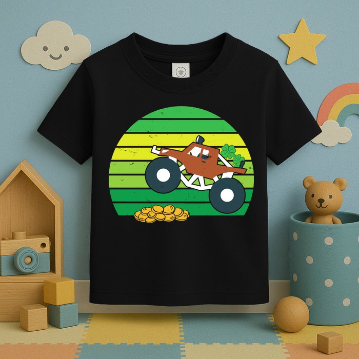 Lucky Monster Truck St Patrick's Day Toddler T-Shirt