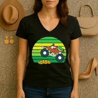 Lucky Monster Truck St Patrick's Day Women's V-Neck T-Shirt