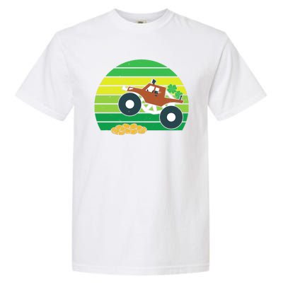 Lucky Monster Truck St Patrick's Day Garment-Dyed Heavyweight T-Shirt