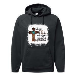 Let Me Tell You About My Jesus Christian Bible God Performance Fleece Hoodie