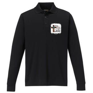 Let Me Tell You About My Jesus Christian Bible God Performance Long Sleeve Polo