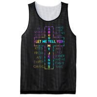 Let Me Tell You About My Jesus Christian Bible God Tie Dye Mesh Reversible Basketball Jersey Tank