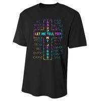 Let Me Tell You About My Jesus Christian Bible God Tie Dye Performance Sprint T-Shirt