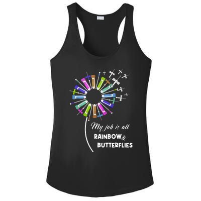 Laboratory Medical Technologist My Job Is All Rainbow And Butterflies Ladies PosiCharge Competitor Racerback Tank