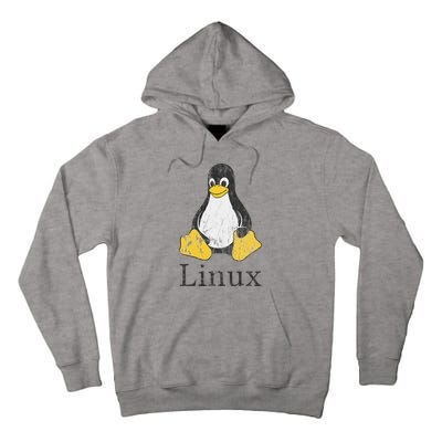 Linux Mascot Tux The Penguin Vintage Nerd Geek Sysadmin Gift Tall Hoodie