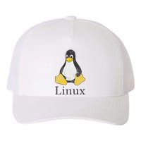 Linux Mascot Tux The Penguin Vintage Nerd Geek Sysadmin Gift Yupoong Adult 5-Panel Trucker Hat