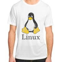 Linux Mascot Tux The Penguin Vintage Nerd Geek Sysadmin Gift Adult ChromaSoft Performance T-Shirt