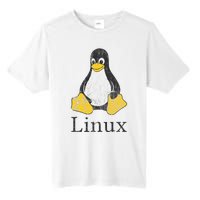 Linux Mascot Tux The Penguin Vintage Nerd Geek Sysadmin Gift Tall Fusion ChromaSoft Performance T-Shirt