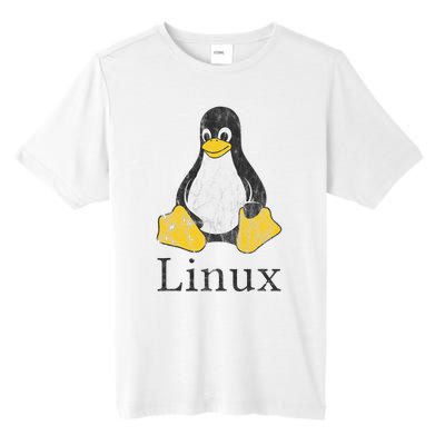 Linux Mascot Tux The Penguin Vintage Nerd Geek Sysadmin Gift Tall Fusion ChromaSoft Performance T-Shirt