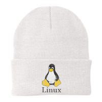 Linux Mascot Tux The Penguin Vintage Nerd Geek Sysadmin Gift Knit Cap Winter Beanie