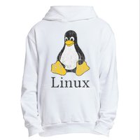 Linux Mascot Tux The Penguin Vintage Nerd Geek Sysadmin Gift Urban Pullover Hoodie