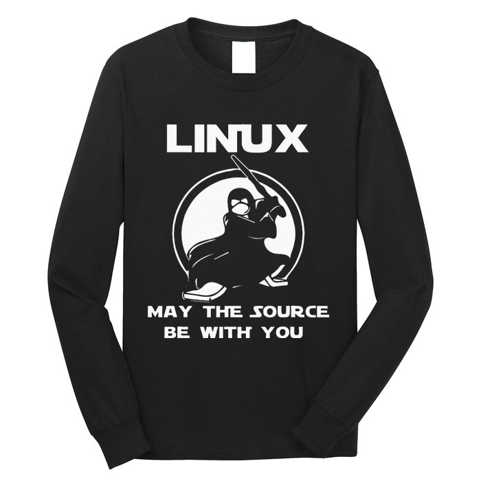 Linux May The Source Be With You Long Sleeve Shirt