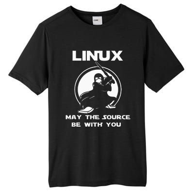 Linux May The Source Be With You Tall Fusion ChromaSoft Performance T-Shirt