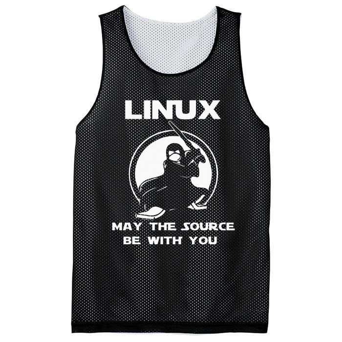 Linux May The Source Be With You Mesh Reversible Basketball Jersey Tank