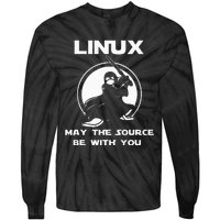 Linux May The Source Be With You Tie-Dye Long Sleeve Shirt