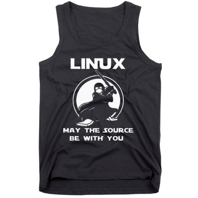 Linux May The Source Be With You Tank Top